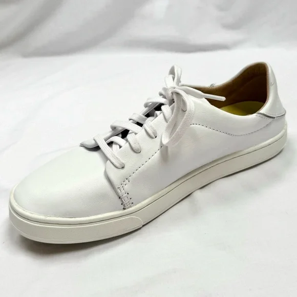New OluKai Pehuea Li Ili Leather Women’s Slip On In Sneakers Shoes 8.5 White NIB - Picture 5 of 12